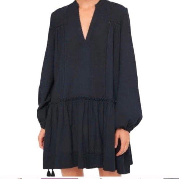 Tuckernuck black Pomander Place Ophelia dress beaded tassel boho fall casual - Picture 6 of 10